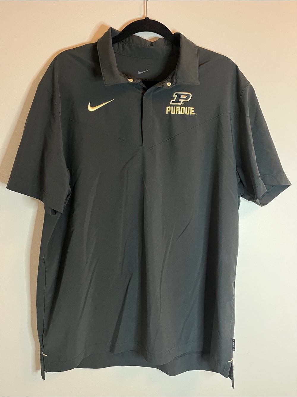 Nike Purdue Boilermakers Dri-Fit Polo Shirt Black Men’s XL